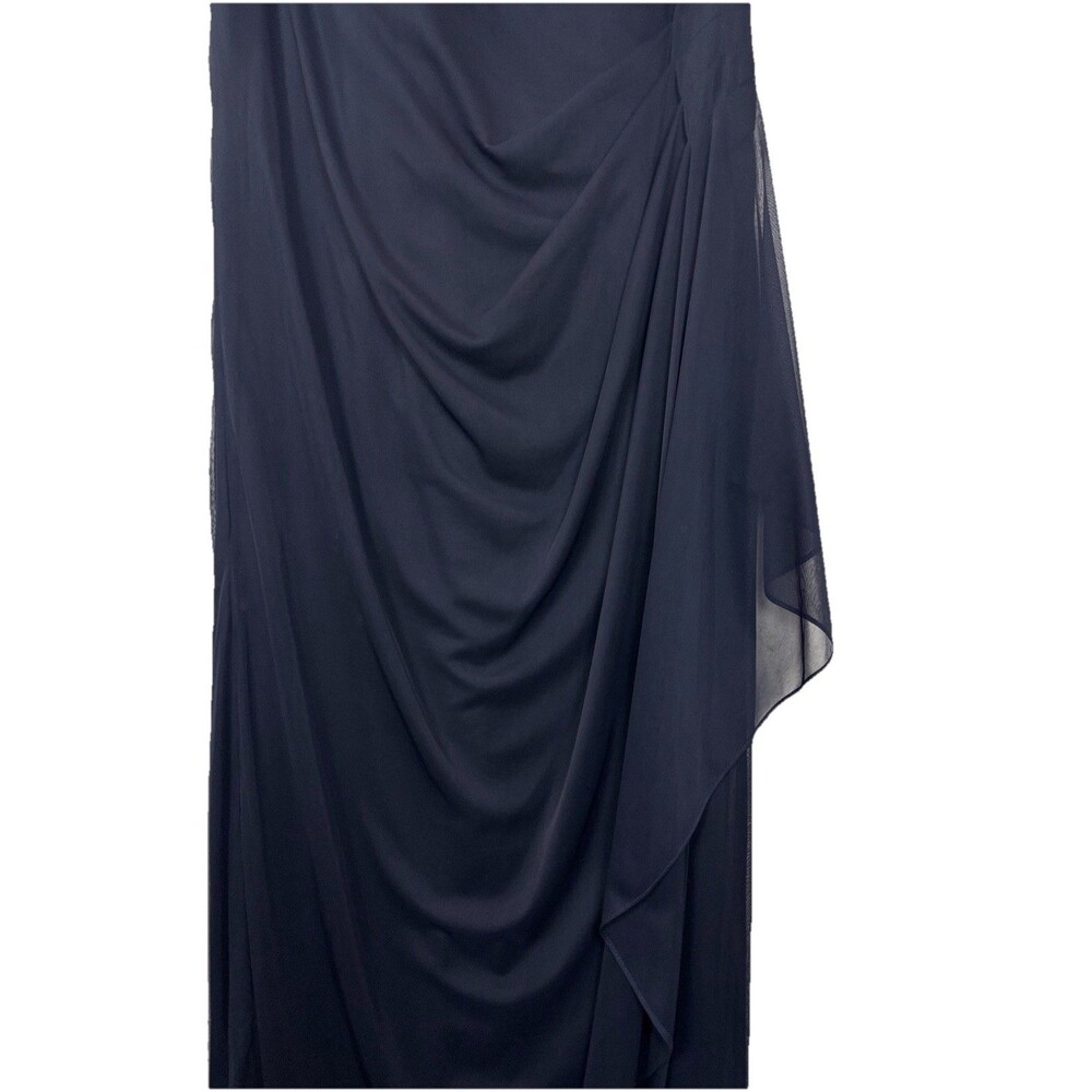 XscapeWomen's Plus Size Long Beaded Sequin Illusion Neckline Formal Dress Sz 16w - Picture 7 of 13